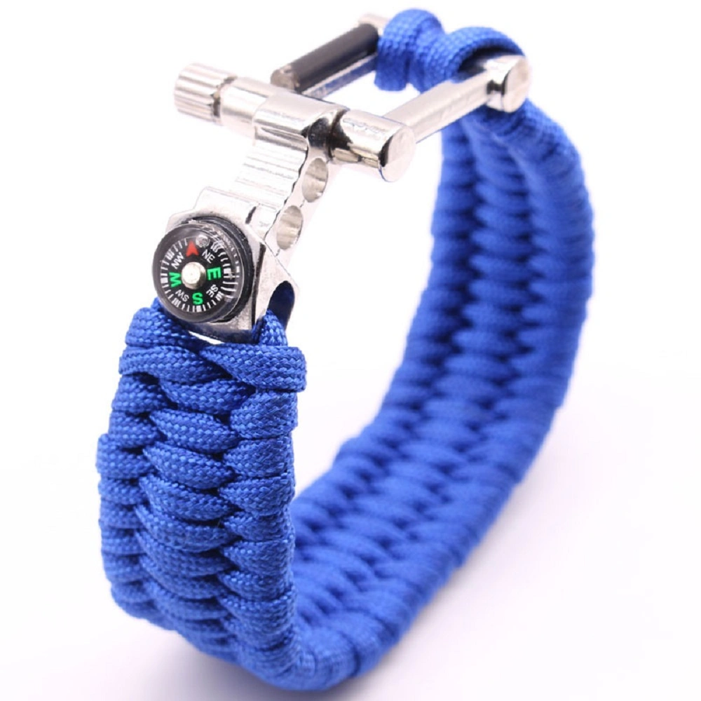 Paracord Bracelet Compass Opener Adjustable Scraper Fire Starter Multifunctional Survival Ai18273